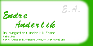 endre anderlik business card